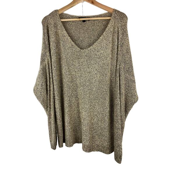 Love Tree Size L Tan Fuzzy Slouchy Pullover Sweater - Picture 1 of 7